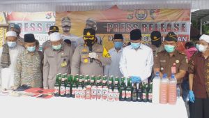 Jelang Masuki Bulan Ramadhan, Polres LotimMusnahkan Barang Bukti Miras