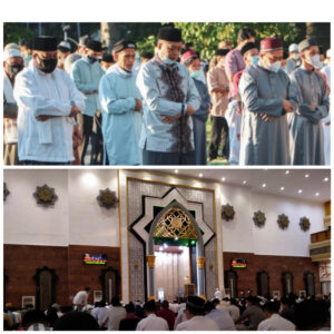 Gubernur NTB Memilih Sholat Ied di Halaman Kantor Gubernur