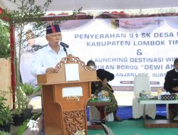 Bupati H.M. Sukiman Azmy Serahkan SK kepada 91 Desa Wisata di Lombok Timur