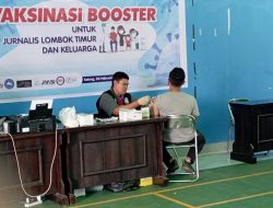 Para Jurnalis Lotim Ikuti Vaksinasi Booster, Kadis Kesehatan Berikan Apresiasi