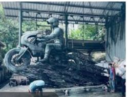 Patung SPEED Presiden Joko Widodo Sudah Tiba di Circuit Mandalika