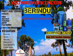 Menyambut Hari Kemerdekaan Republik Indonesia, Pokdarwis Desa Jurit Baru Menggelar Gunung Kukus Berindu