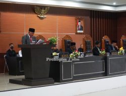 Bupati Paparkan KUA dan PPAS 2023 Pada Sidang Paripurna III DPRD Lotim