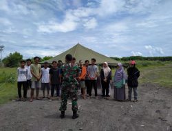 Antusias MRI Lotim berlatih bongkar Pasang Tenda Peleton di Lanud Zam TNI-AU Rambang