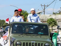 Puluhan Ribu Pendukung Antarkan SJP-Fathin Daftar ke KPU Lombok Timur