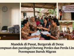 Mandek di Pusat, Bergerak di Desa: Perempuan dan paralegal Dorong Perdes dan Perda Lindungi Perempuan Buruh Migran