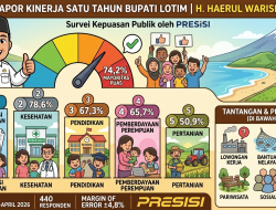 Setahun Kepemimpinan Iron-Edwin: Survei PRESiSI Catat Kepuasan Publik Capai 74,2 Persen  ​