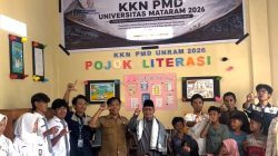 Geliatkan Budaya Literasi Sejak Dini, KKN Unram Resmikan Pojok Literasi dan Gelar Lomba Poster di Apitaik