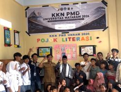 Geliatkan Budaya Literasi Sejak Dini, KKN Unram Resmikan Pojok Literasi dan Gelar Lomba Poster di Apitaik
